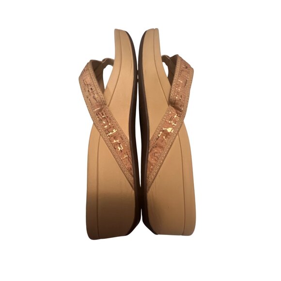 Vionic Womens Cork Wedge Flip Flop Sandals Size 10 Tan - Picture 6 of 7